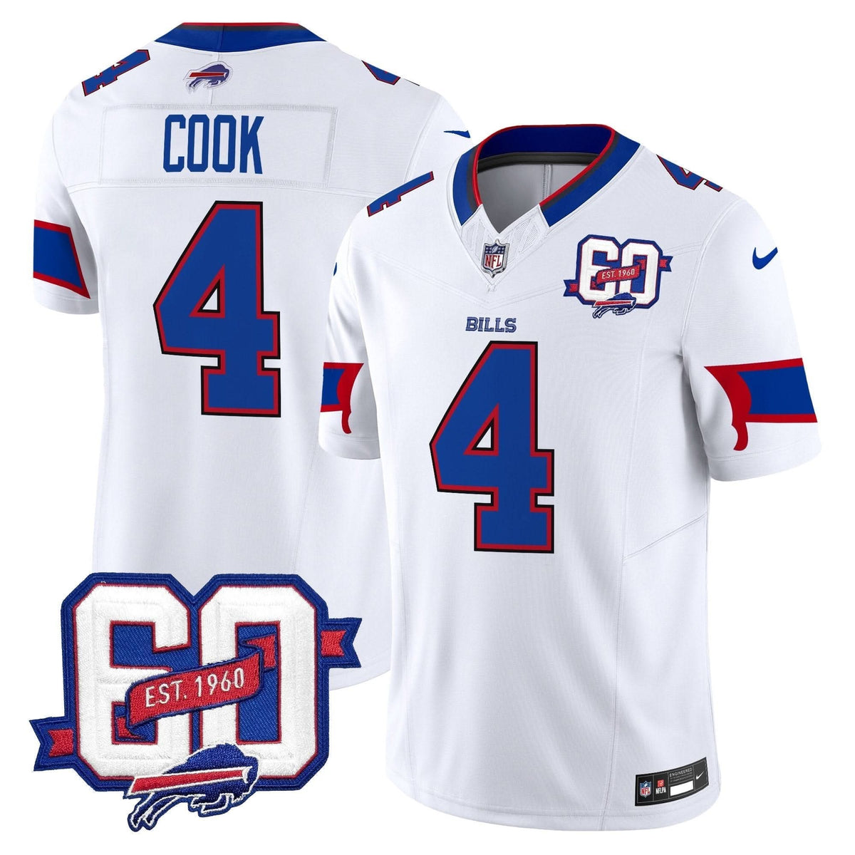 BUF 60th Anniversary Patch Vapor Limited Jersey