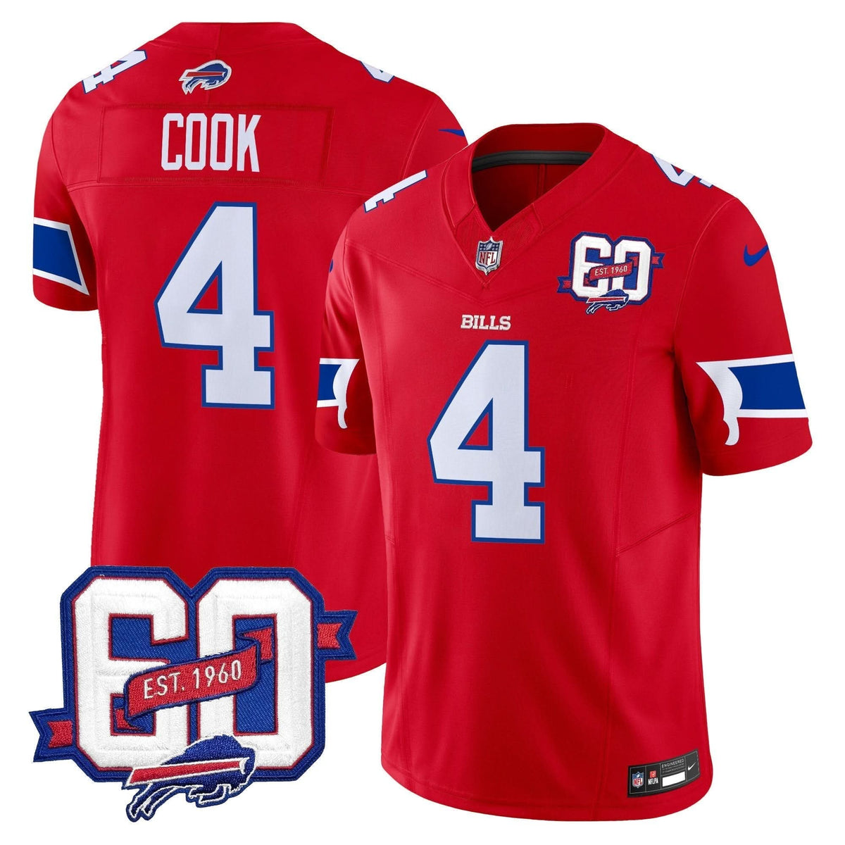 BUF 60th Anniversary Patch Vapor Limited Jersey