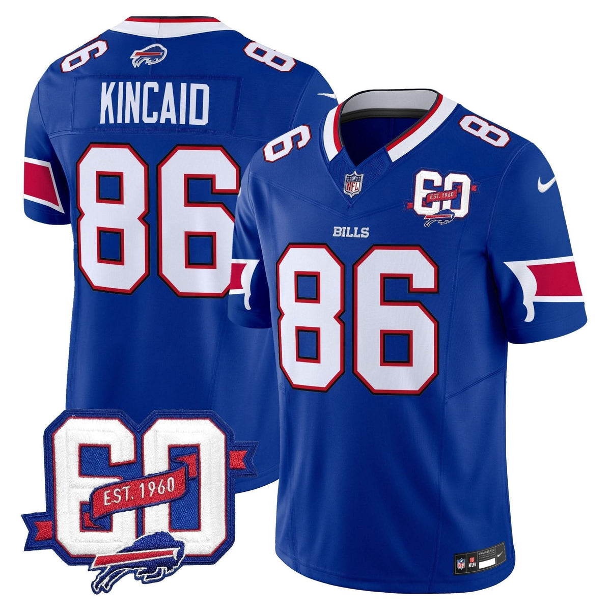 BUF 60th Anniversary Patch Vapor Limited Jersey