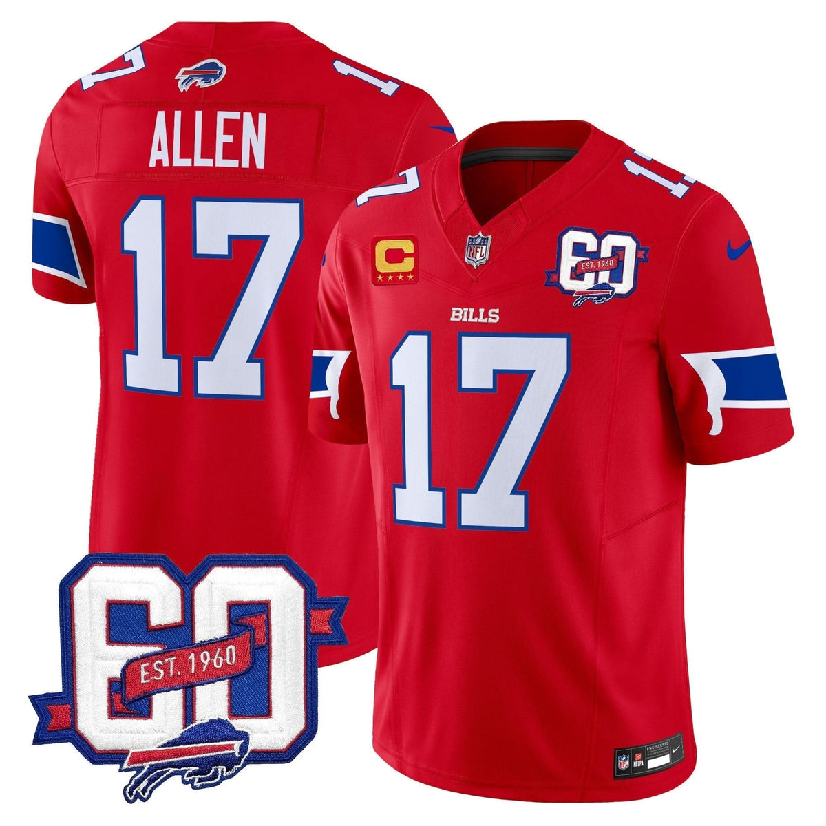 BUF 60th Anniversary Patch Vapor Limited Jersey