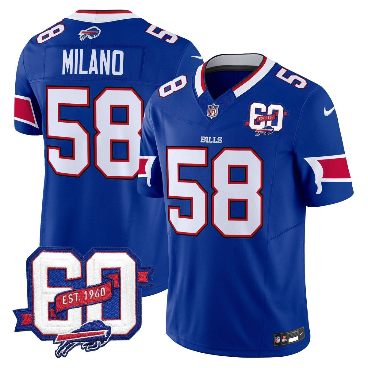 BUF 60th Anniversary Patch Vapor Limited Jersey