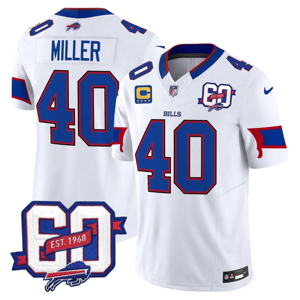 BUF 60th Anniversary Patch Vapor Limited Jersey