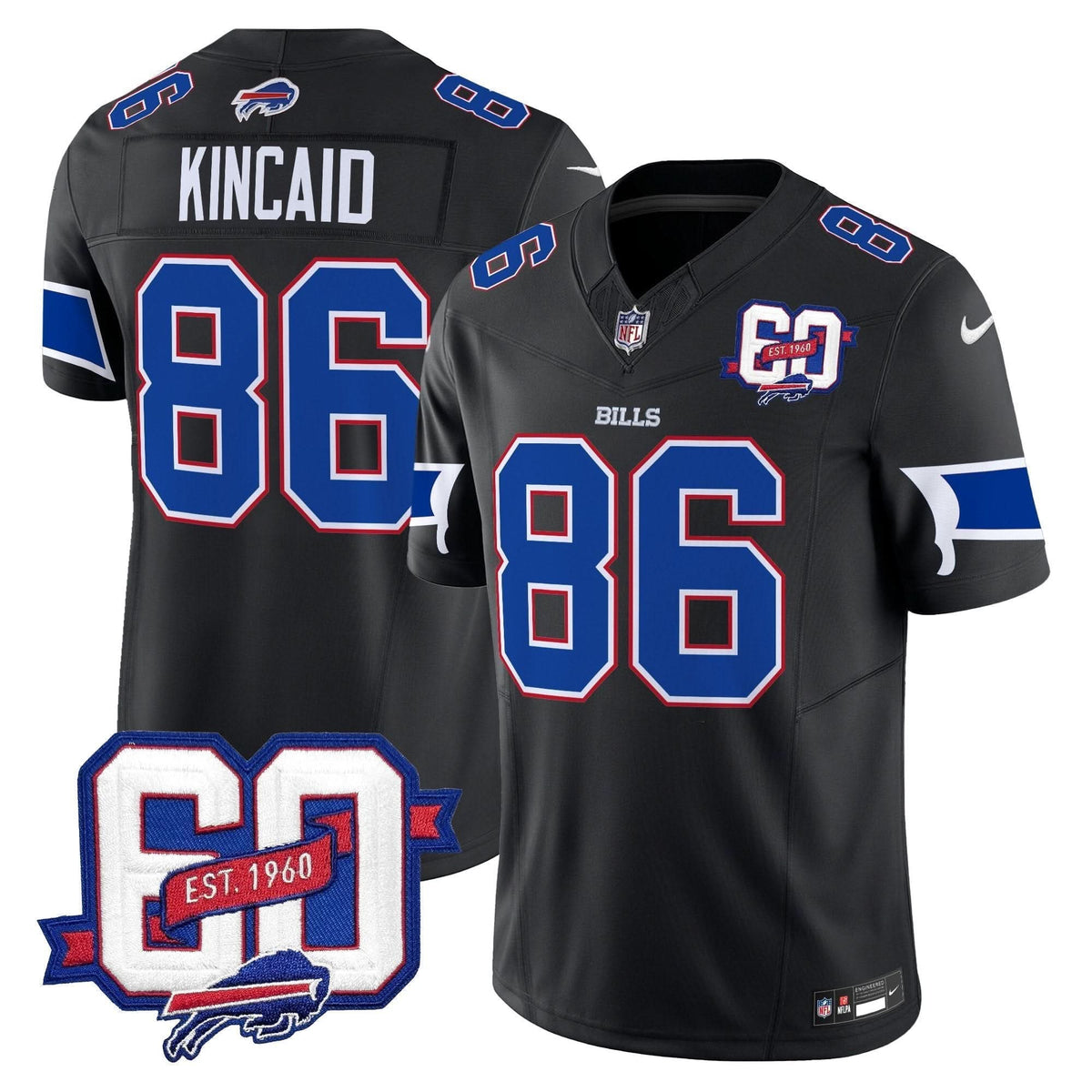 BUF 60th Anniversary Patch Vapor Limited Jersey