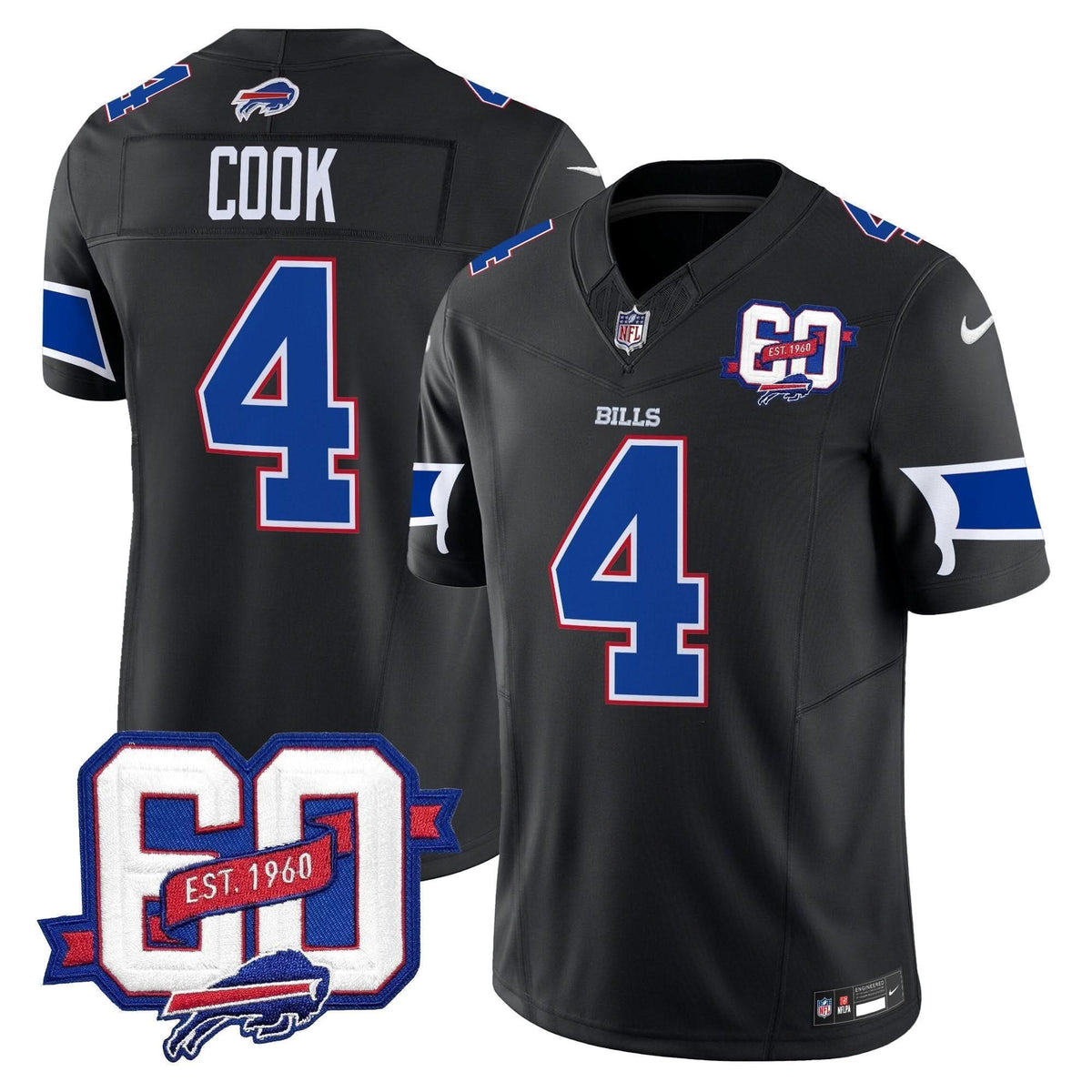 BUF 60th Anniversary Patch Vapor Limited Jersey