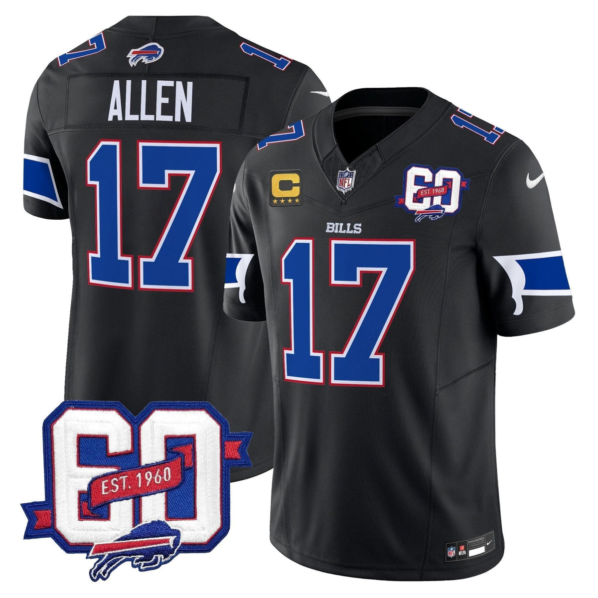 BUF 60th Anniversary Patch Vapor Limited Jersey