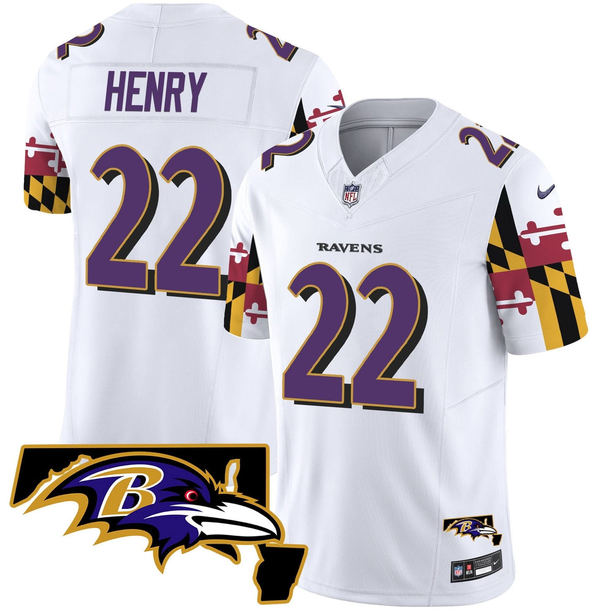 BAL Maryland Flag Vapor Limited Jersey V2