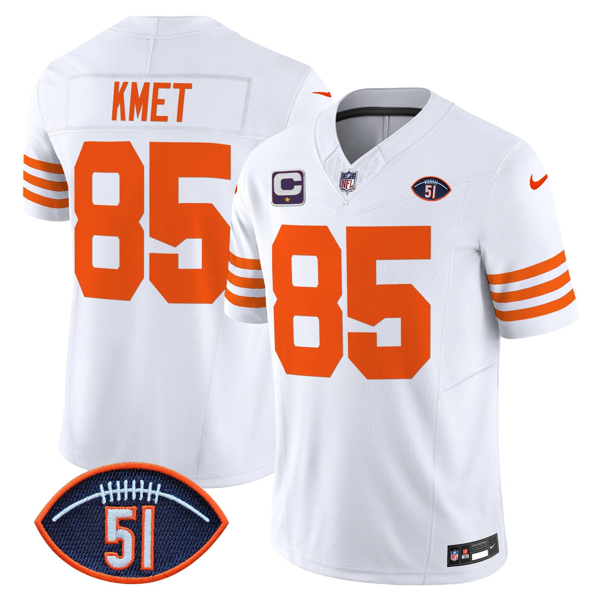 CHI Dick Butkus Patch Throwback Vapor Limited Jersey