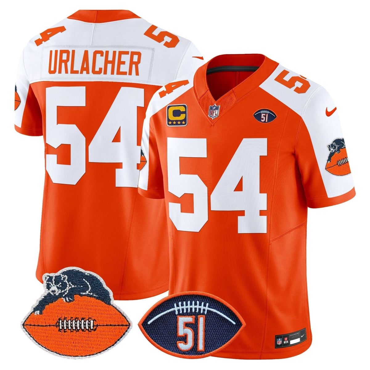 CB Dick Butkus Patch Throwback Vapor Limited Jersey