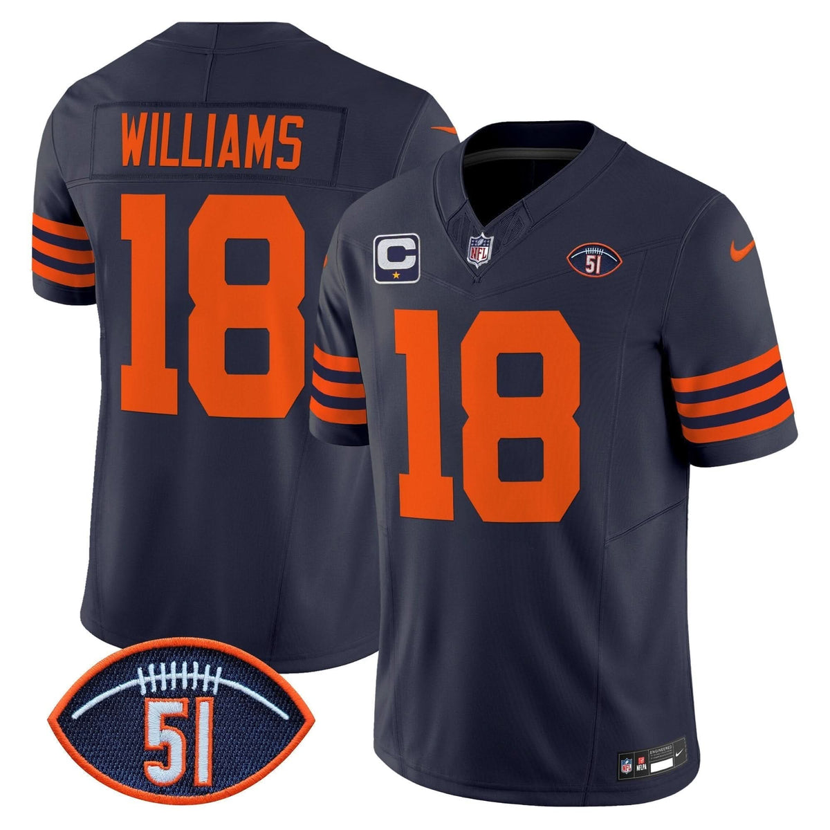 CB Dick Butkus Patch Throwback Vapor Limited Jersey
