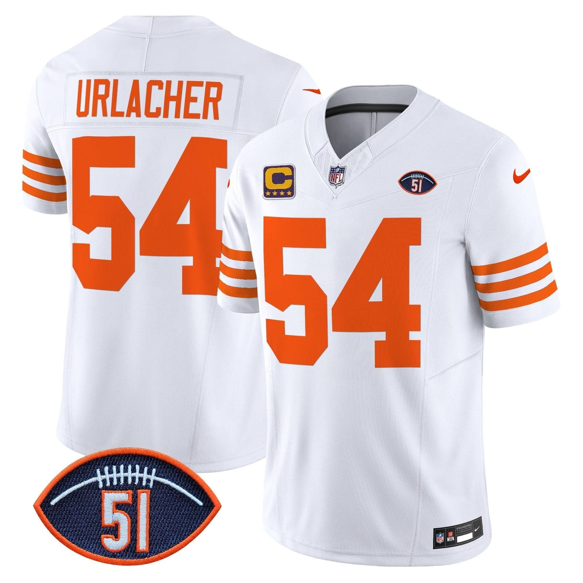 CB Dick Butkus Patch Throwback Vapor Limited Jersey