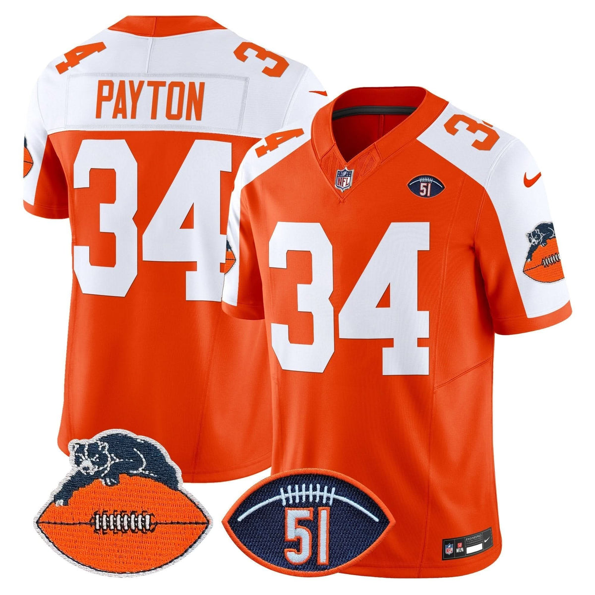 CB Dick Butkus Patch Throwback Vapor Limited Jersey