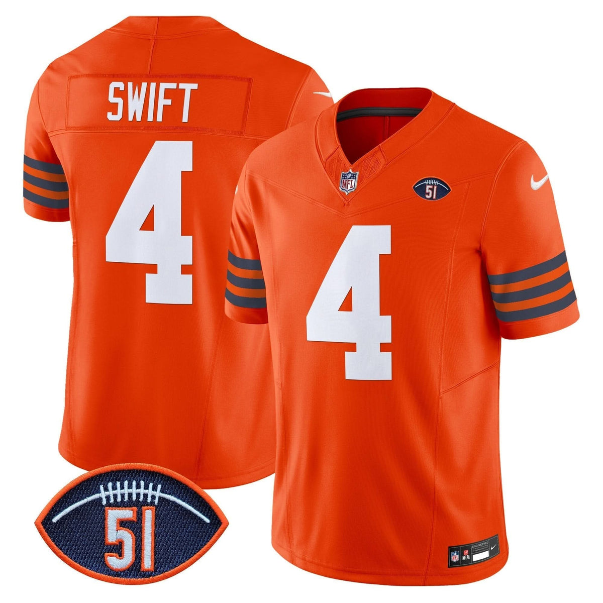 CB Dick Butkus Patch Throwback Vapor Limited Jersey