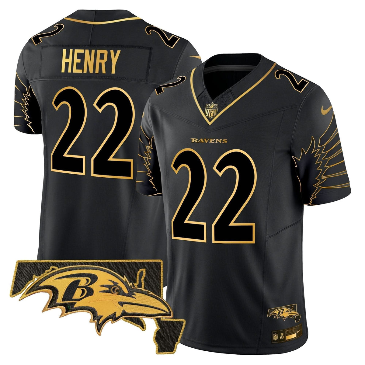 BAL Maryland Patch Gold Vapor Limited Jersey V2