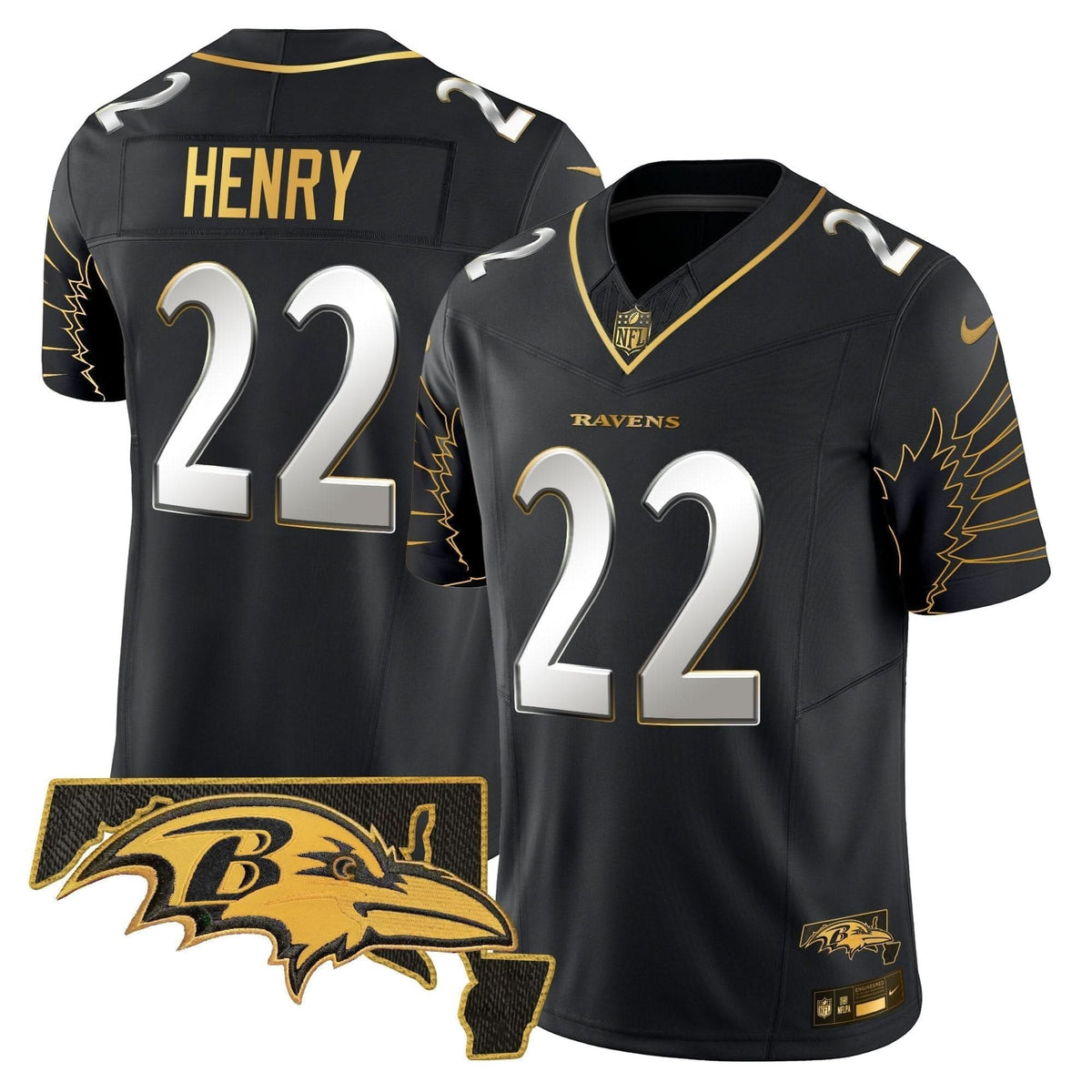 BAL Maryland Patch Gold Vapor Limited Jersey V2