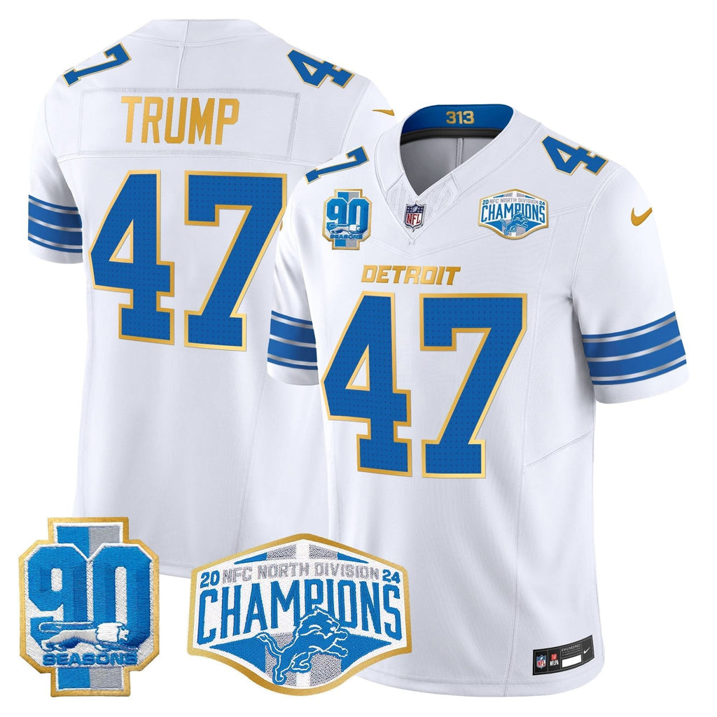 DET 2024 NFC North Division Champions Patch Gold Trim Vapor Limited Jersey