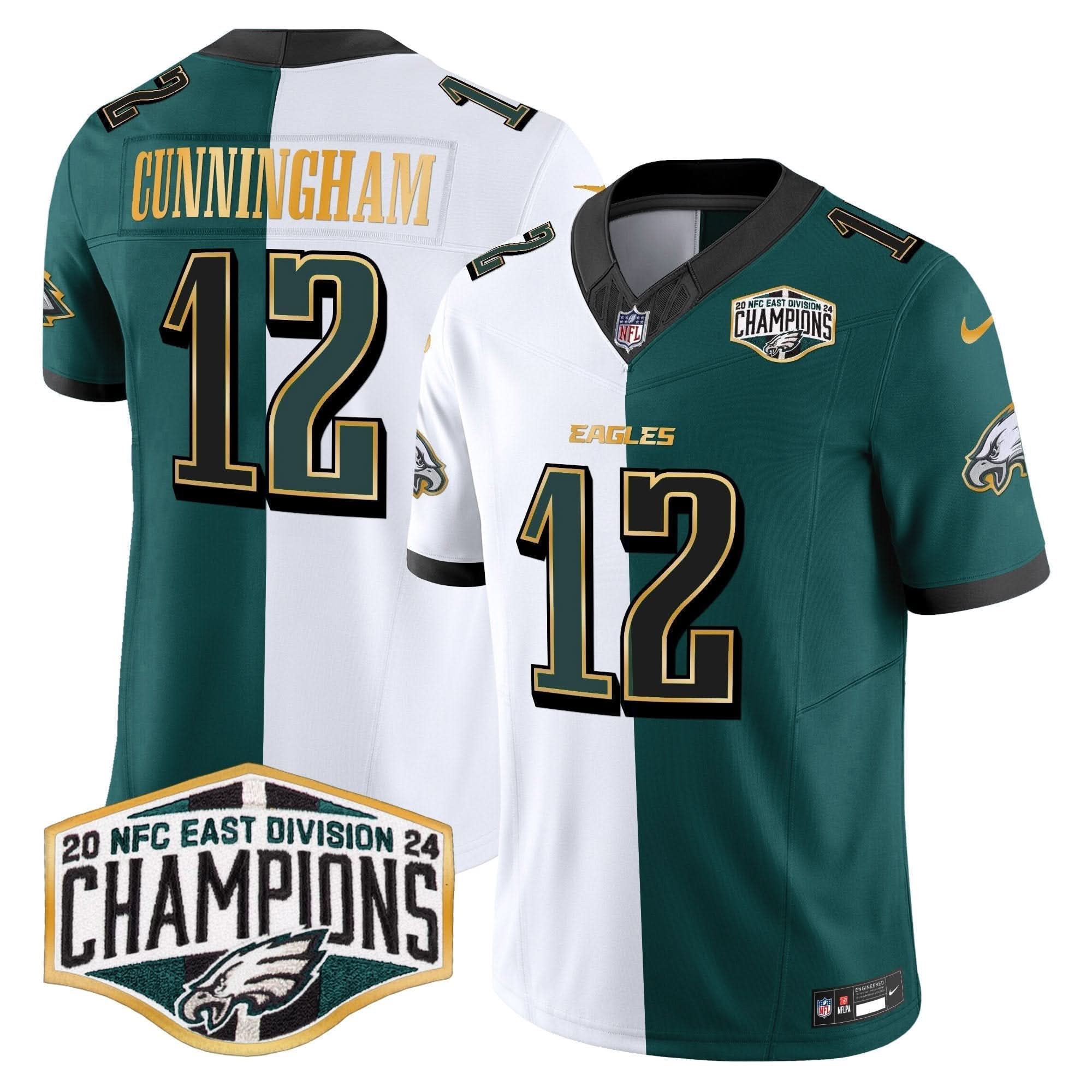 PHI 2024 NFC East Division Champions Gold Trim Vapor Limited Jersey