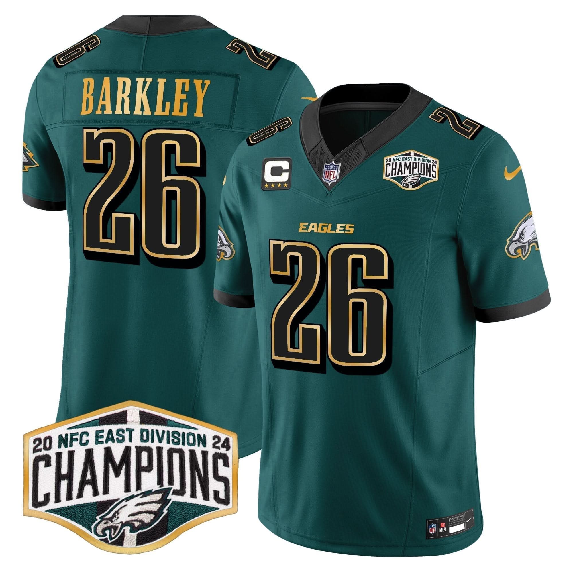 PHI 2024 NFC East Division Champions Gold Trim Vapor Limited Jersey