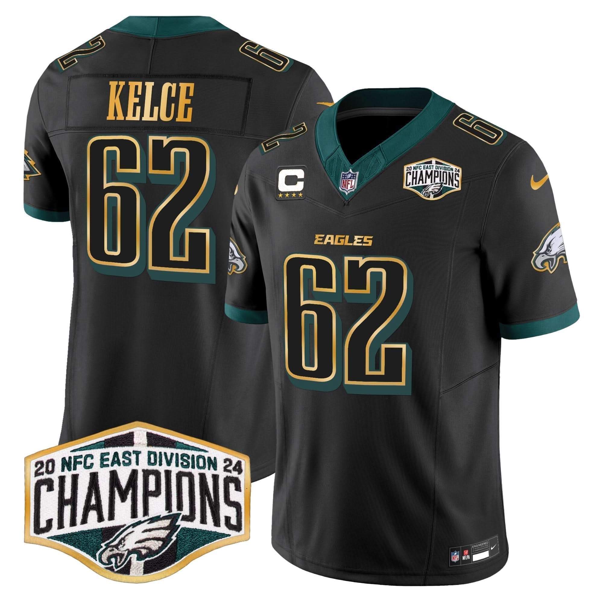 PHI 2024 NFC East Division Champions Gold Trim Vapor Limited Jersey