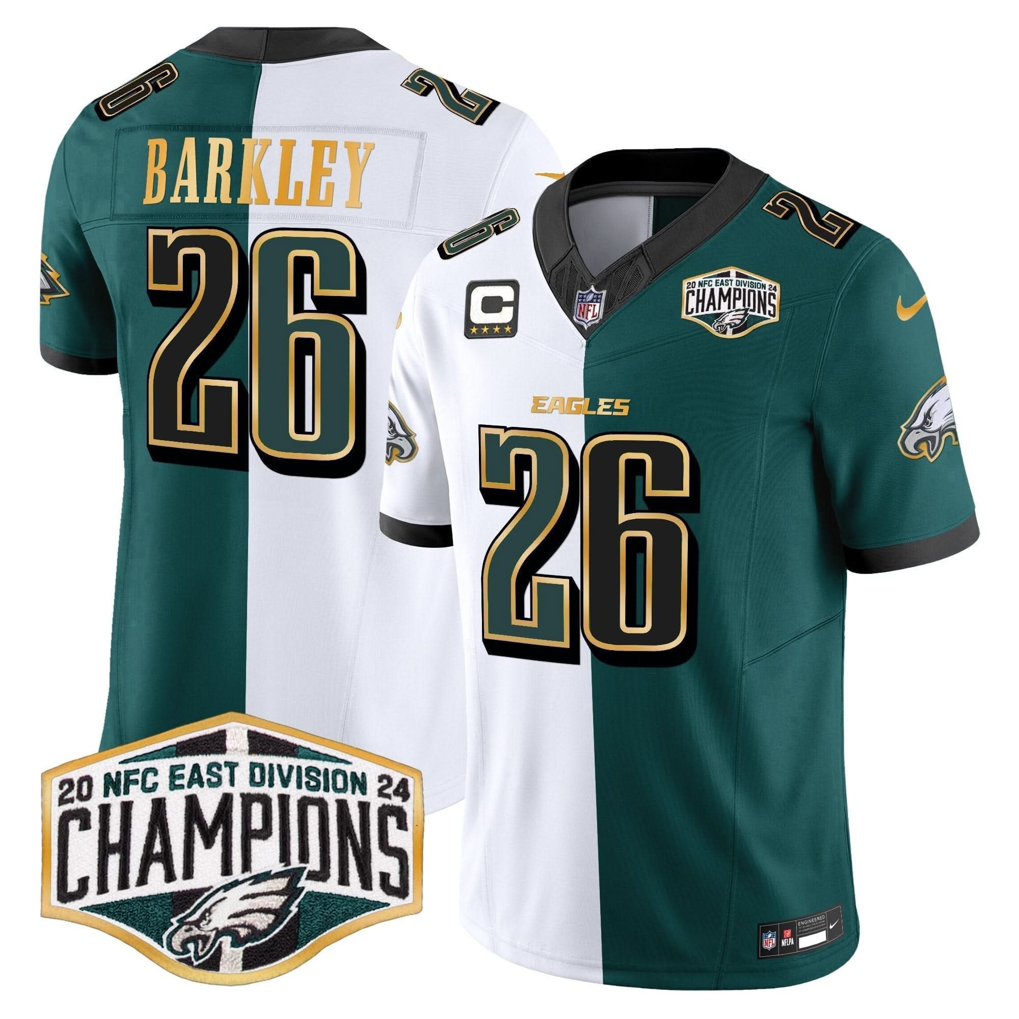 PHI 2024 NFC East Division Champions Gold Trim Vapor Limited Jersey
