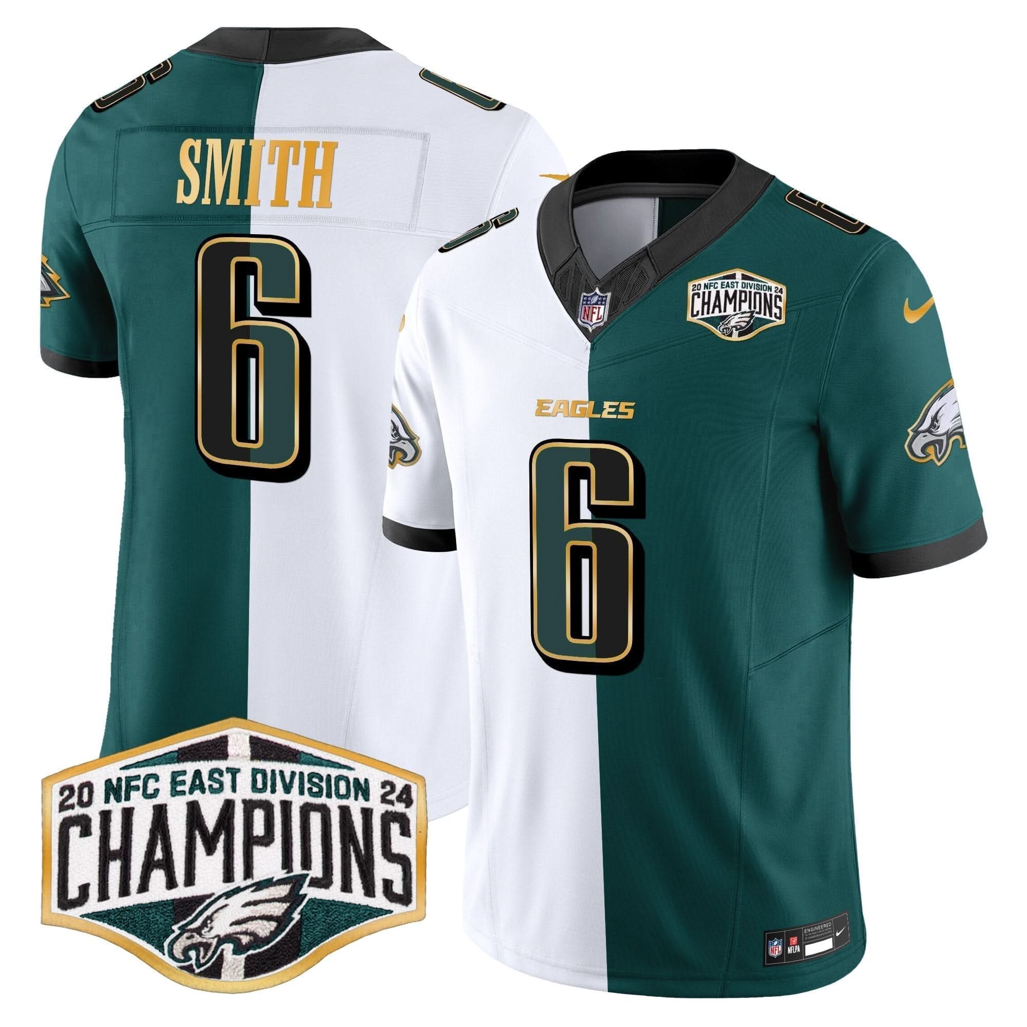 PHI 2024 NFC East Division Champions Gold Trim Vapor Limited Jersey