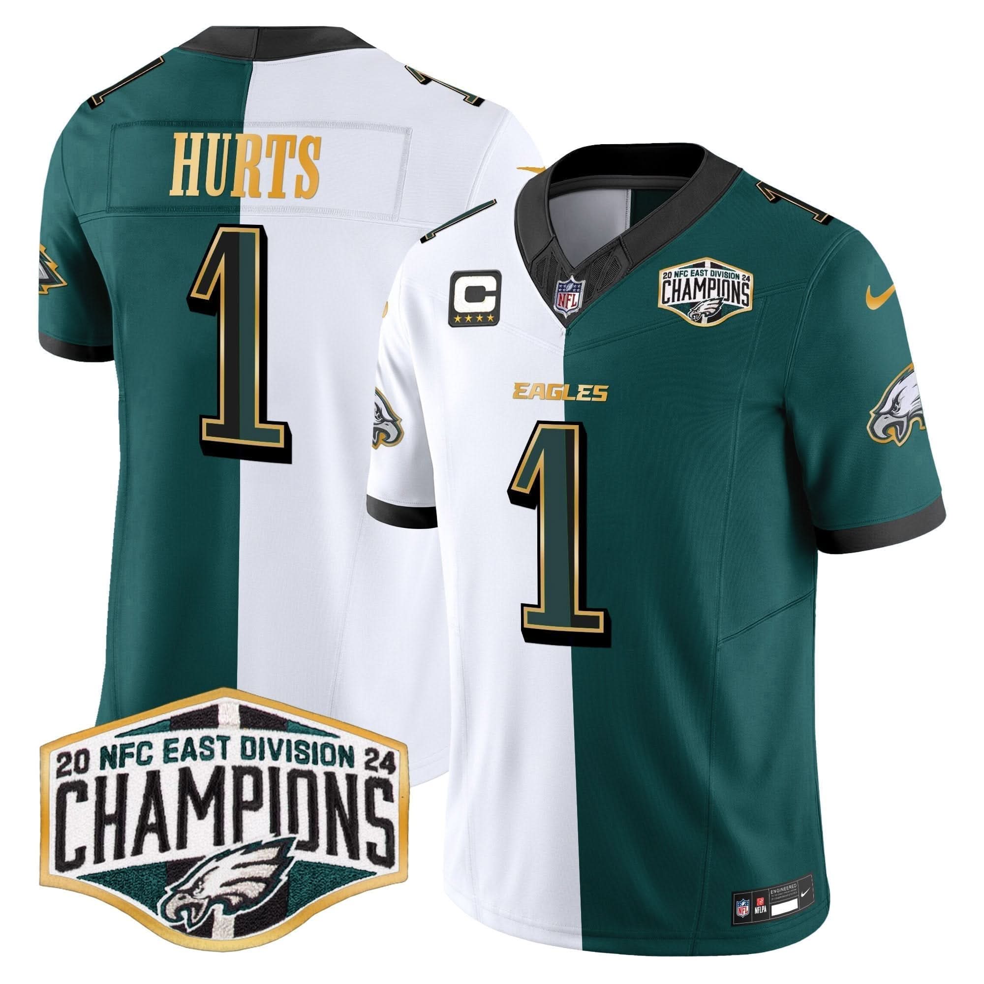 PHI 2024 NFC East Division Champions Gold Trim Vapor Limited Jersey