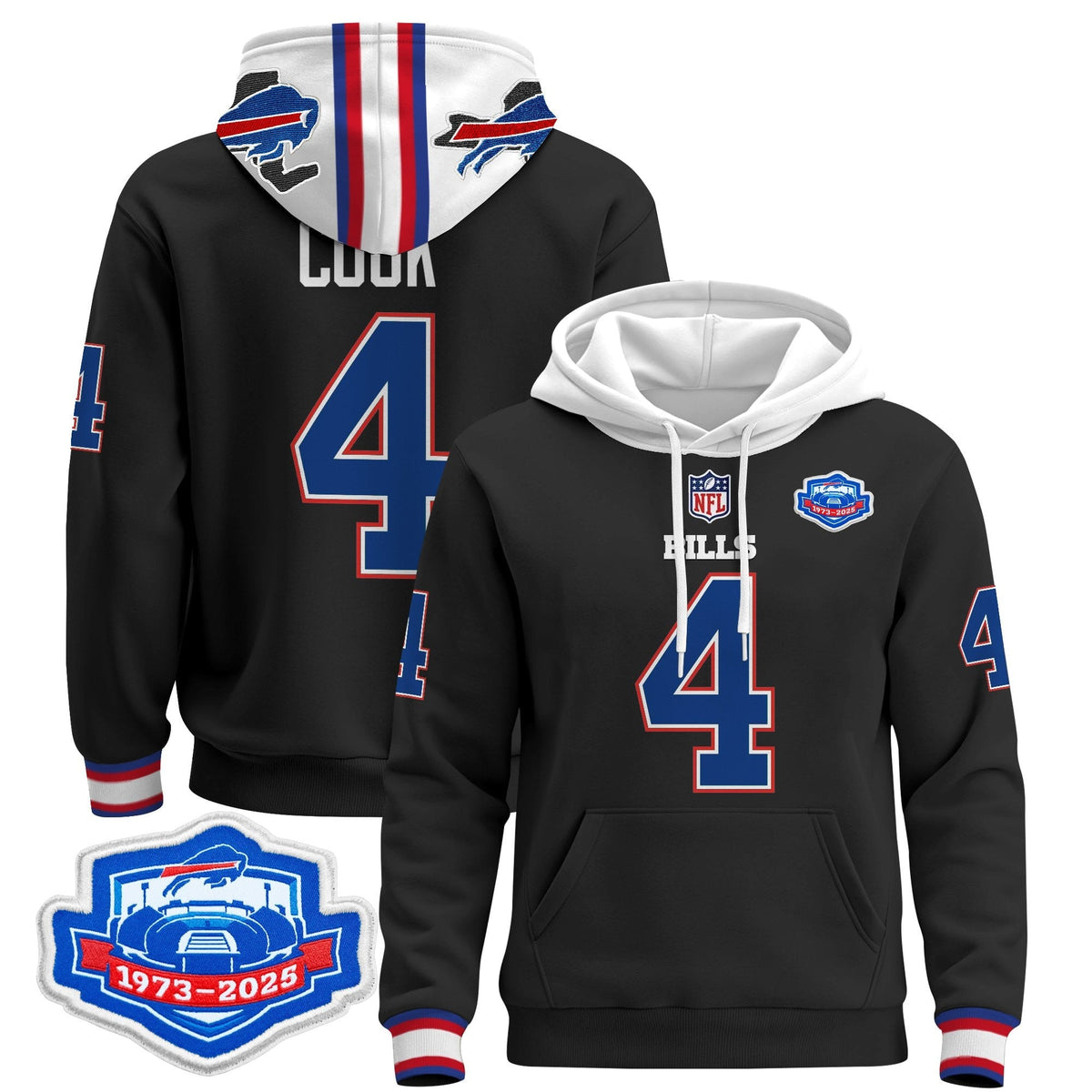 BUF 2025 Farewell Season Patch Pullover Hoodie - All Stitched