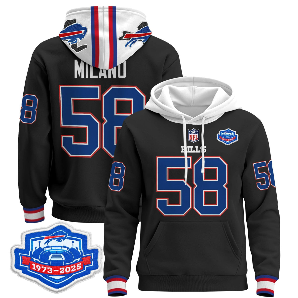 BUF 2025 Farewell Season Patch Pullover Hoodie - All Stitched
