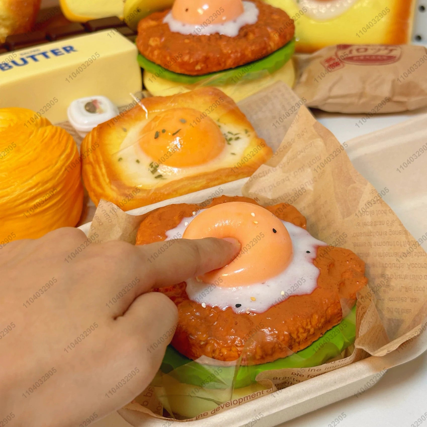 Big Burger Squishy Slow Rising Beef Hamburger Bread Squeeze Toy - Stress Release Hand Relax Toy Layered Slow Rebound