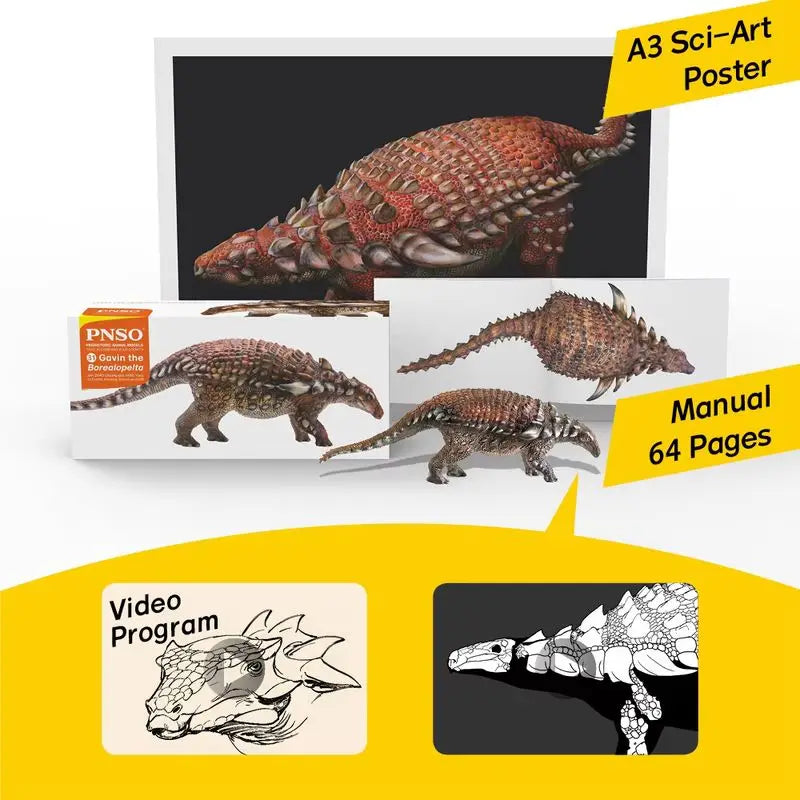 Prehistoric Dinosaur Models 31 Gavin The Borealopelta Desktop Collection Ornaments Holiday Gift For Friend Dinosaur Enthusiasts