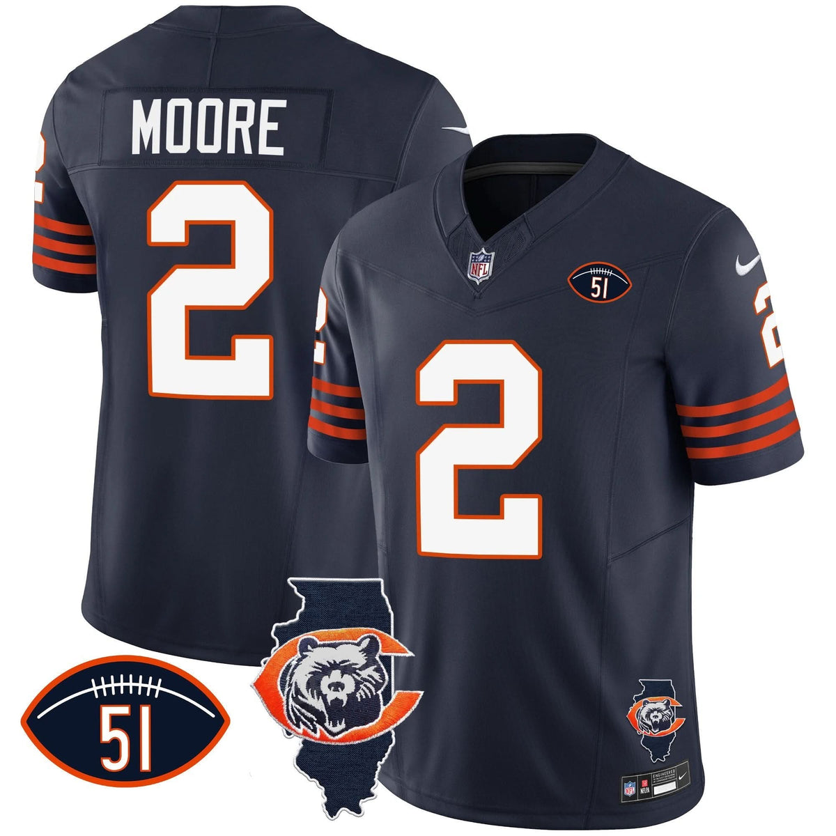 CHI Throwback Illinois Patch Vapor Jersey
