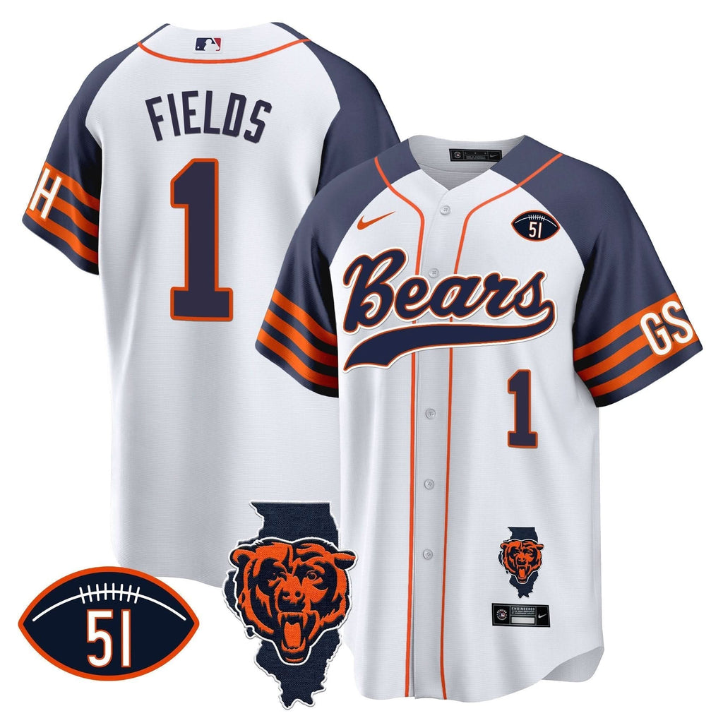 CHI Illinois Patch Baseball Jersey - All Stitched
