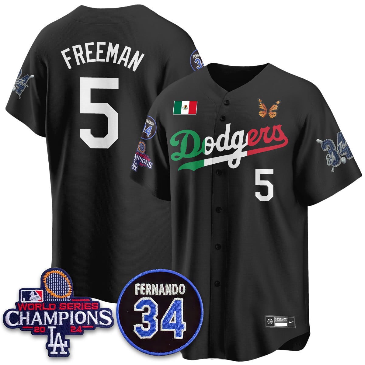 Men's Los Angeles Dodgers Mexican "For 34" Jersey - All Stitched