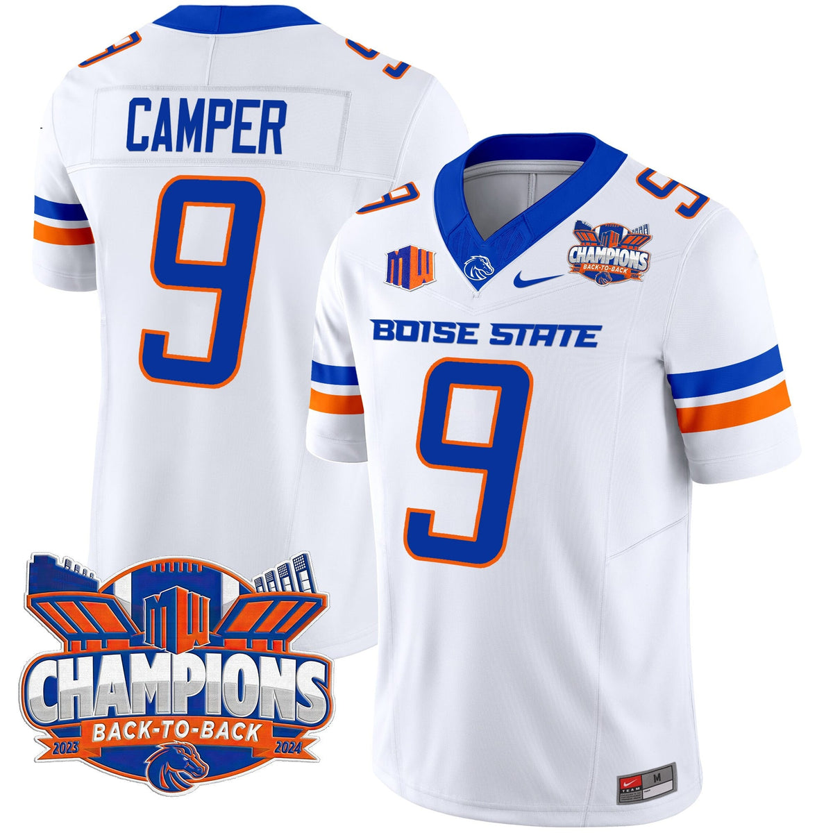 Men's Boise State Broncos 2024 Back To Back Champions Vapor Limited Jersey - All Stitched
