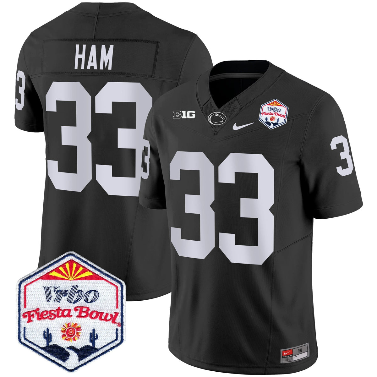 Men's Penn State Nittany Lions 2024 The Fiesta Bowl Patch Vapor Limited Jersey - All Stitched